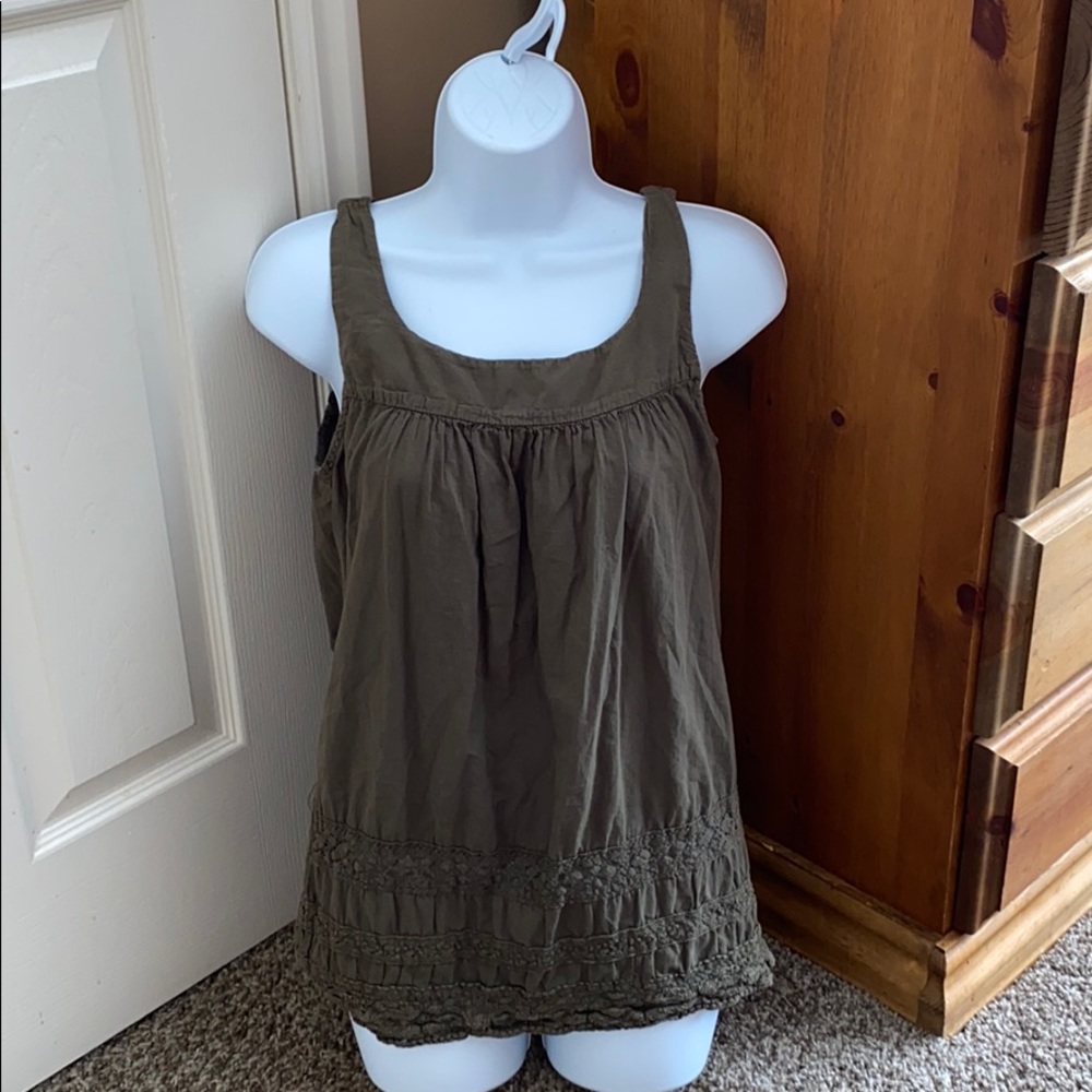 Mimi Chica Green Crochet Tank